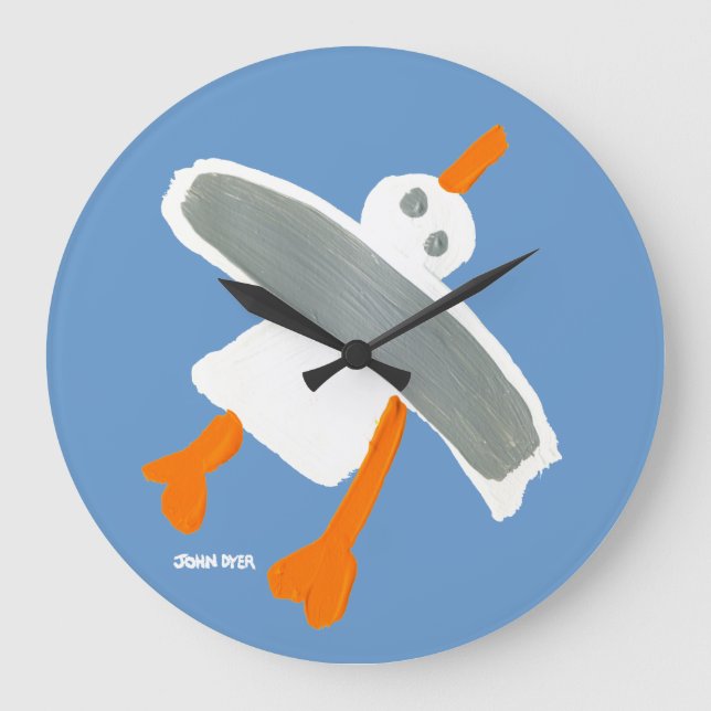 Art Clock: John Dyer Fiskmås Stor Klocka (Framsida)