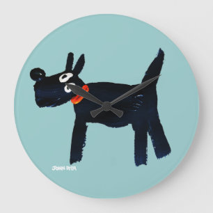 Art Clock: John Dyer Scotty Hund Stor Klocka
