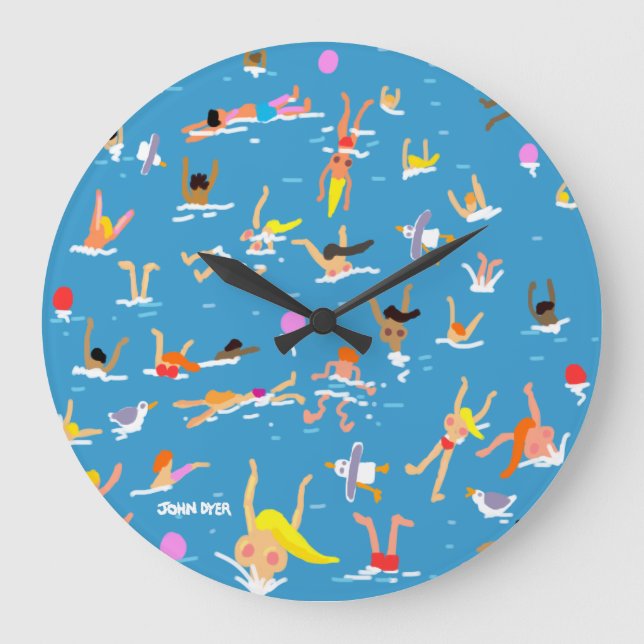Art Clock: John Dyer Swimmers Stor Klocka (Framsida)