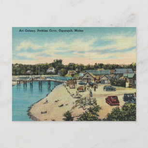 Art Colony i Perkins Cove, Ogunexit, Maine Vykort