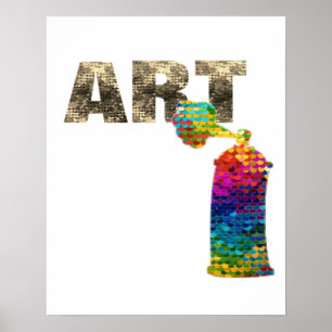 Art Colorful Spray kan Poster