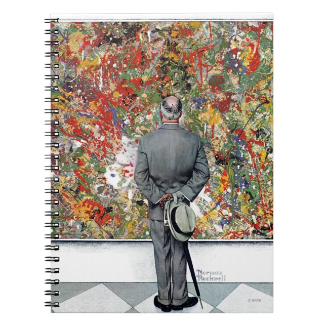 Art Connoisseur av Norman Rockwell Anteckningsbok Med Spiral (Framsidan)