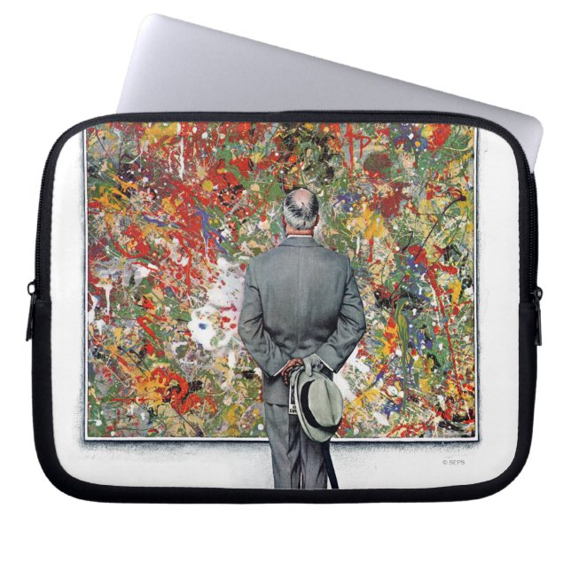 Art Connoisseur av Norman Rockwell Laptop Sleeve (Framsidan)
