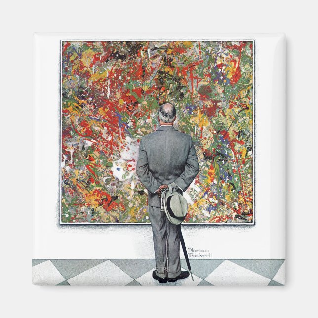 Art Connoisseur av Norman Rockwell Magnet (Framsidan)