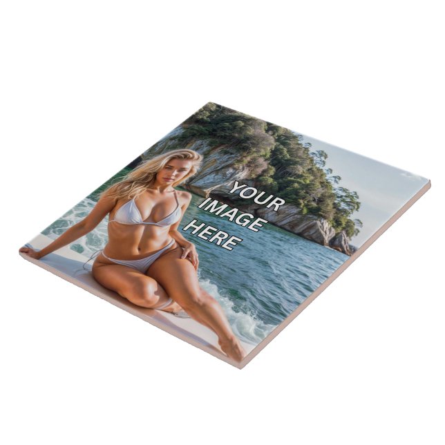 ART! 🎨 Custom Ceramic Tile – Add Image or Text Kakelplatta (Sidan)