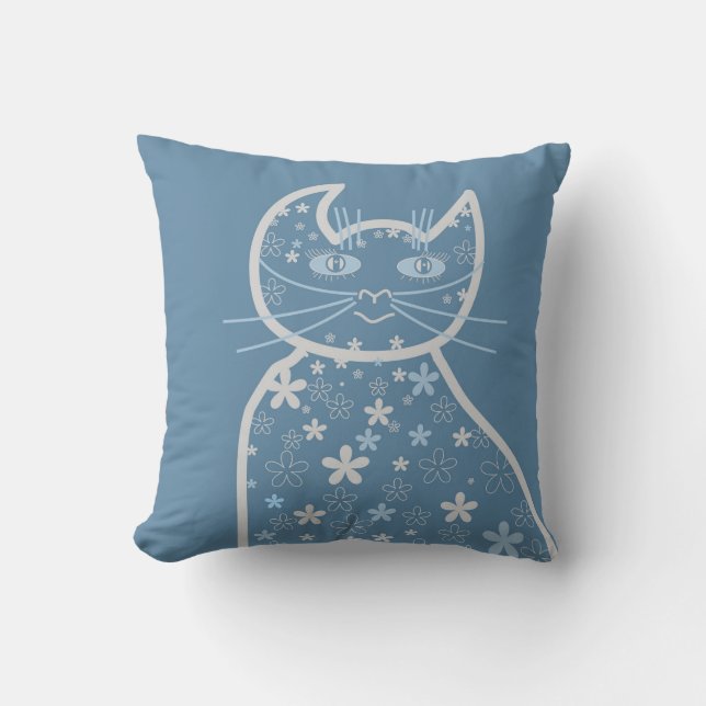 Art,Cute Cat Clipart Kudde (Framsida)