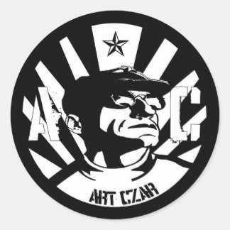 Art Czar - Da Man - Round Sticker Runt Klistermärke