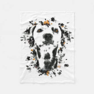 Art Dalmatien Watercolor, Cute Dalmatian Hund Ansi Fleecefilt