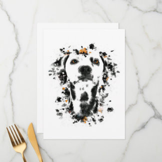Art Dalmatien Watercolor, Cute Dalmatian Hund Ansi Meny