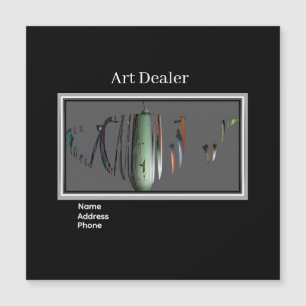 Art Dealer Fractued Pot Magnetic Affärskort