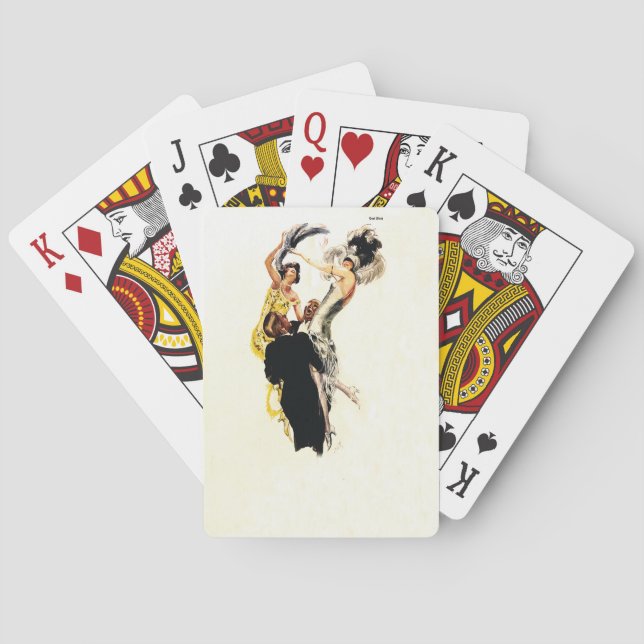 Art Deco 1920-talet Jazz-åldern Spelkort (Baksidan)