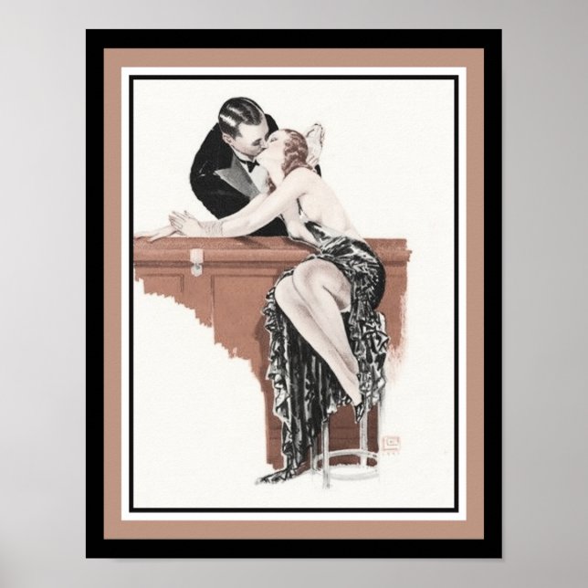 Art Deco 1920's "Cocktail Pub" Poster (Framsidan)