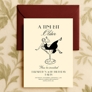 Art Deco 20s Vintage Birthday A tini bit äldre Inbjudningar