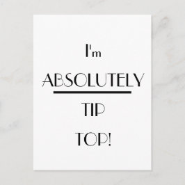 Art Deco - absolut översta typografi Vykort