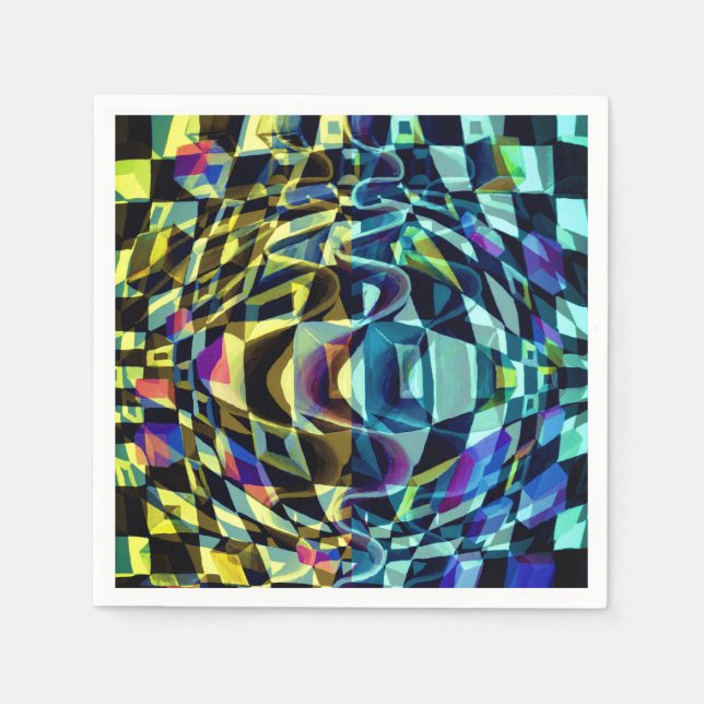 Art Deco - Abstrakt Diffusion Pappersservett (Framsidan)