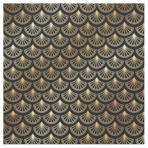 Art Deco-Abstrakt för Vintage Geometric Black och Tyg