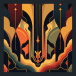 Art Deco-abstraktion Poster<br><div class="desc">Inspirerad av Art Decos storhet abstraherar denna komposition lyx och harmoni till en tidlös och fängslande design.</div>