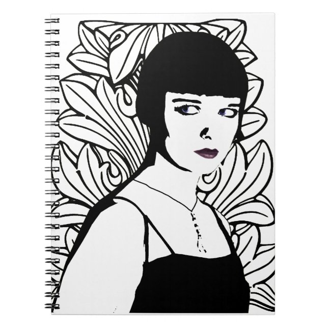 Art deco Actor-anteckningsbok Anteckningsbok (Framsidan)