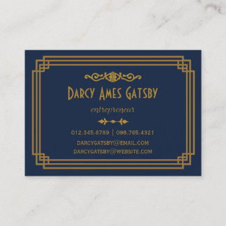 Art Deco-Affärskort Visitkort
