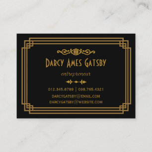 Art Deco-Affärskort Visitkort