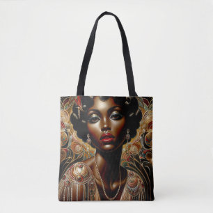 Art Deco African American Woman Art Tygkasse