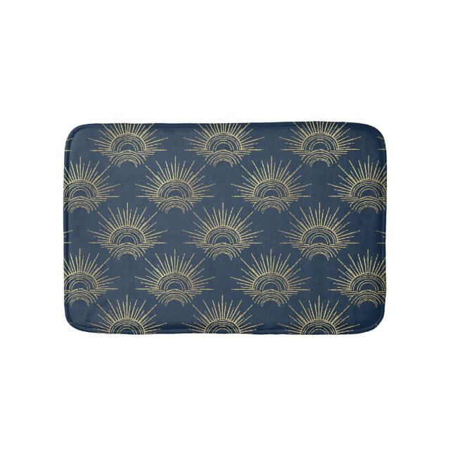 Art Deco Alabere | Midnight Blue Crown Arc Badrumsmatta (Framsidan)