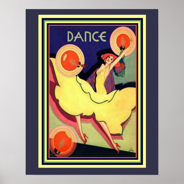 Art Deco Albert Vargas ’Dance’ 16 x 20 Poster (Framsidan)