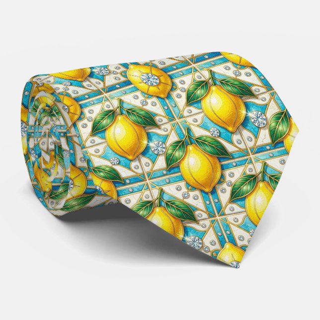 Art Deco Amalfi Citron Mediterranean Diamanter  Slips (Rullad)