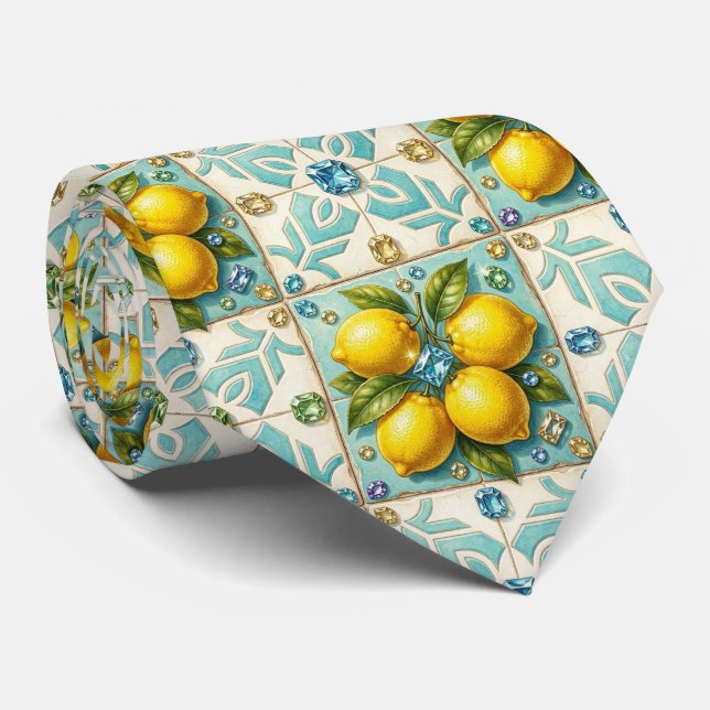 Art Deco Amalfi Citron Mediterranean DIamonds  Slips (Rullad)