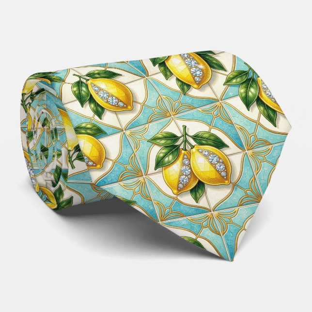 Art Deco Amalfi Citron Mediterranean DIamonds  Slips (Rullad)
