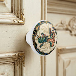 Art Deco Anatomical Ear Laryngology Knopp