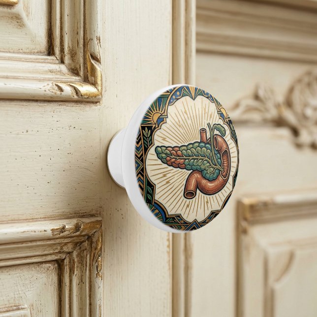 Art Deco Anatomisk Bukspottkörtel Diabetes Knopp (Skapare uppladdad)