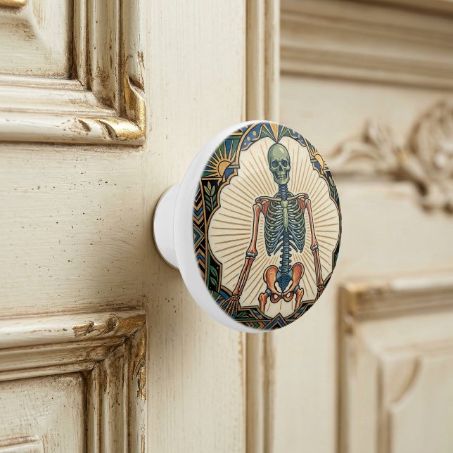 Art Deco Anatomisk Mänsklig Skelett Ben Knopp (Skapare uppladdad)