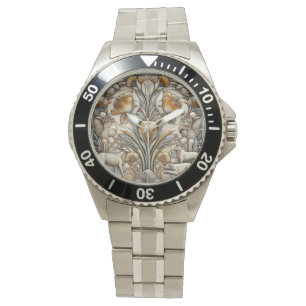 Art Deco Animal Tile Watch Armbandsur