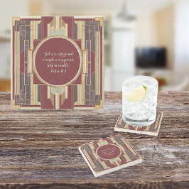 Art Deco-Anpassadet Bible Verse Stenunderlägg