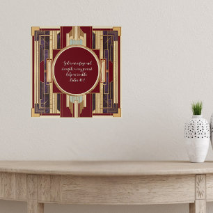 Art Deco-Anpassadet hämtningsbar bibelverse Poster