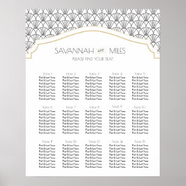 Art Deco-Anpassadets sittdiagram Poster