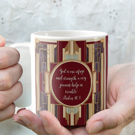 Art Deco Anpassningsbar Nedladdningsbar Bibelvers Kaffemugg