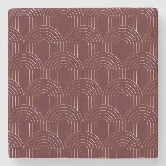 Art Deco Arches | Elegant Modern Vintage Scallop Stenunderlägg (Framsidan)