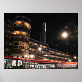 Art Deco Architecture Aesthetic Indonesia Travel Poster