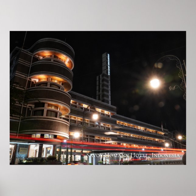 Art Deco Architecture Aesthetic Indonesia Travel Poster (Framsidan)