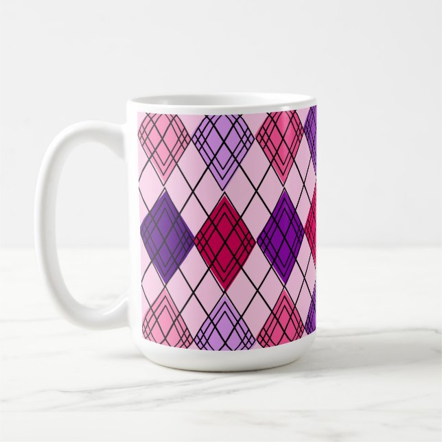 Art Deco Argyle Kaffemugg (Vänster)