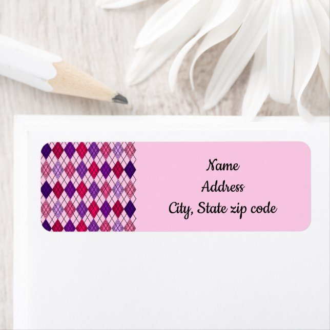 Art Deco Argyle Returadress Etikett (Insitu)