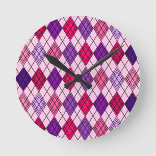 Art Deco Argyle Rund Klocka