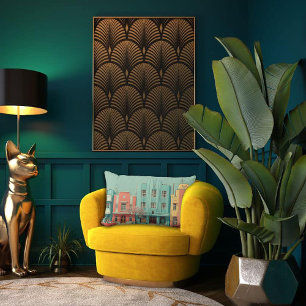 Art Deco Arkitektur Drömlandskap Lumbarkudde
