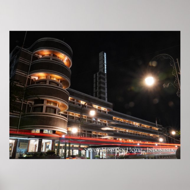 Art Deco-arkitektur Estetik Indonesien Resa Poster (Framsidan)