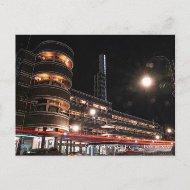 Art Deco-arkitektur Estetik Indonesien Resa Vykort (Framsida)