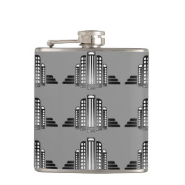Art Deco Arkitektur Flaska Fickplunta
