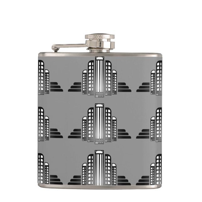 Art Deco Arkitektur Flaska Fickplunta (Framsidan)