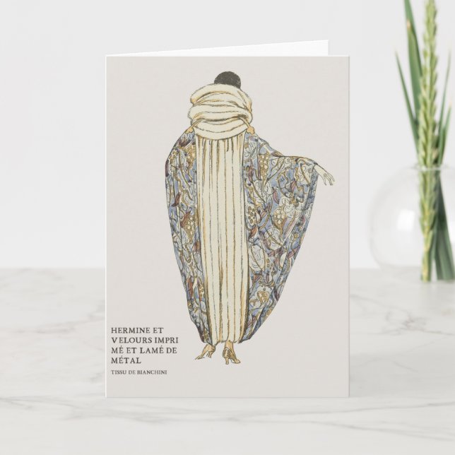 Art Deco Art nouveau Fransk Mode Illustration Kort (Framsida)